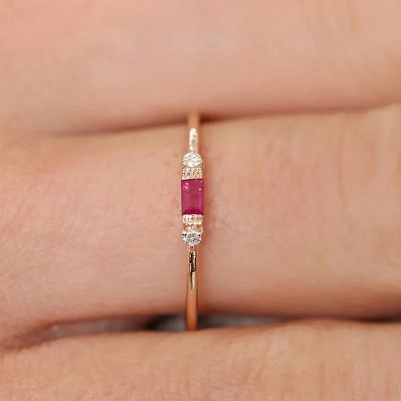 Dainty & Baguette Diamond Ring